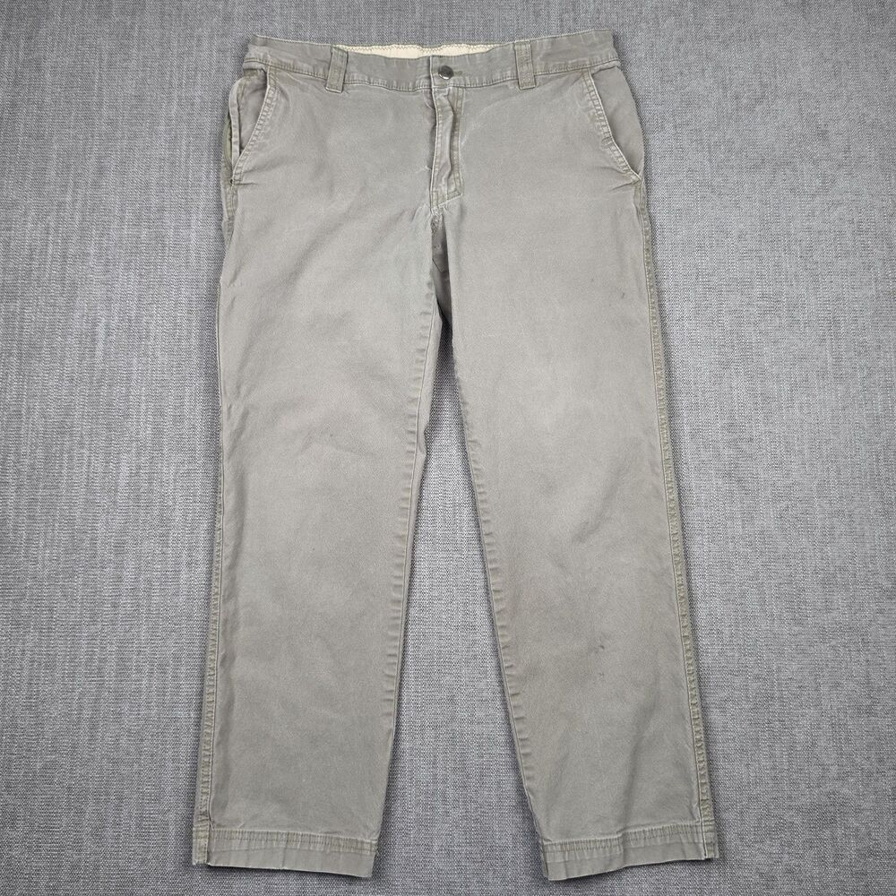 Columbia Mens Pants 34x30 Khaki Canvas Outdoor Hiking Utility Chino Regular Fit